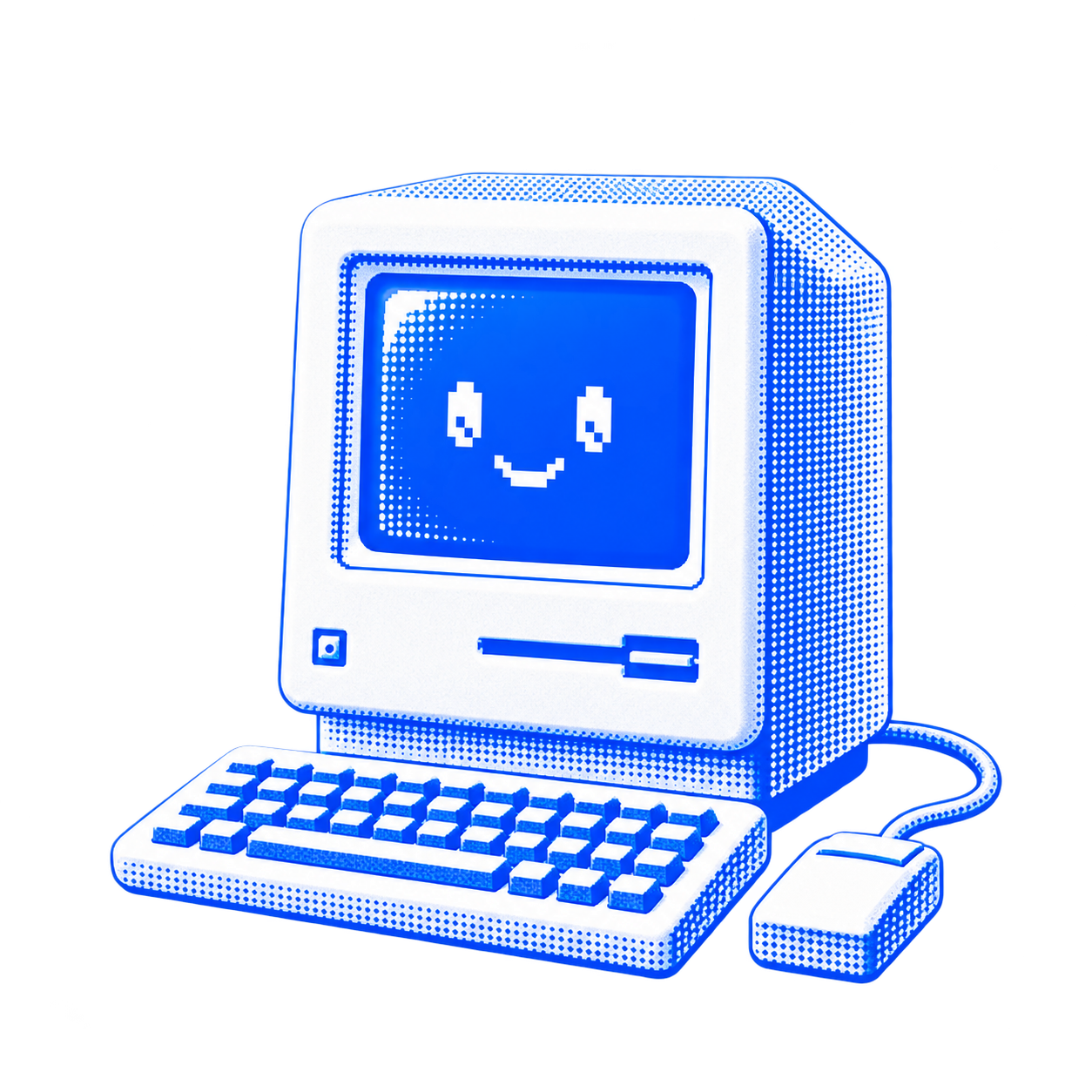 Biti, a friendly retro computer mascot